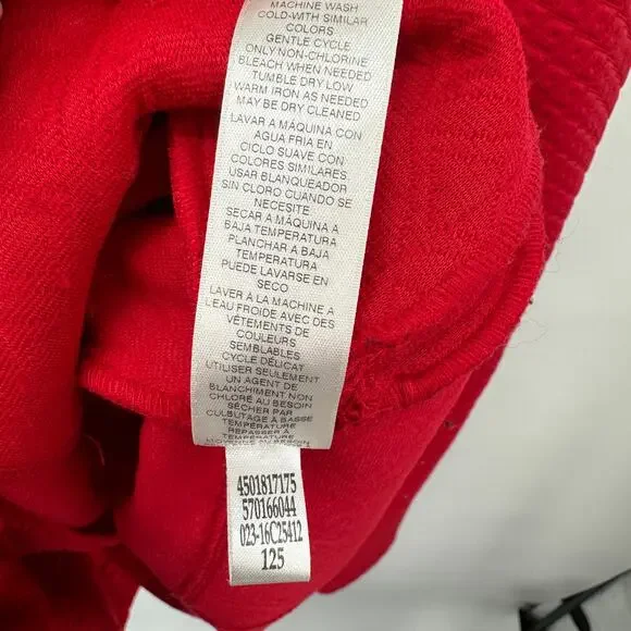 CHICO'S Red Quitled Textured Snap Closure Knit Jacket Blazer // L - Picture 9 of 13